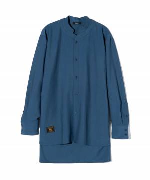 【予約商品】glamb(グラム) GB0424/SH11 : Deformed Shirt / デフォームシャツ - Blue