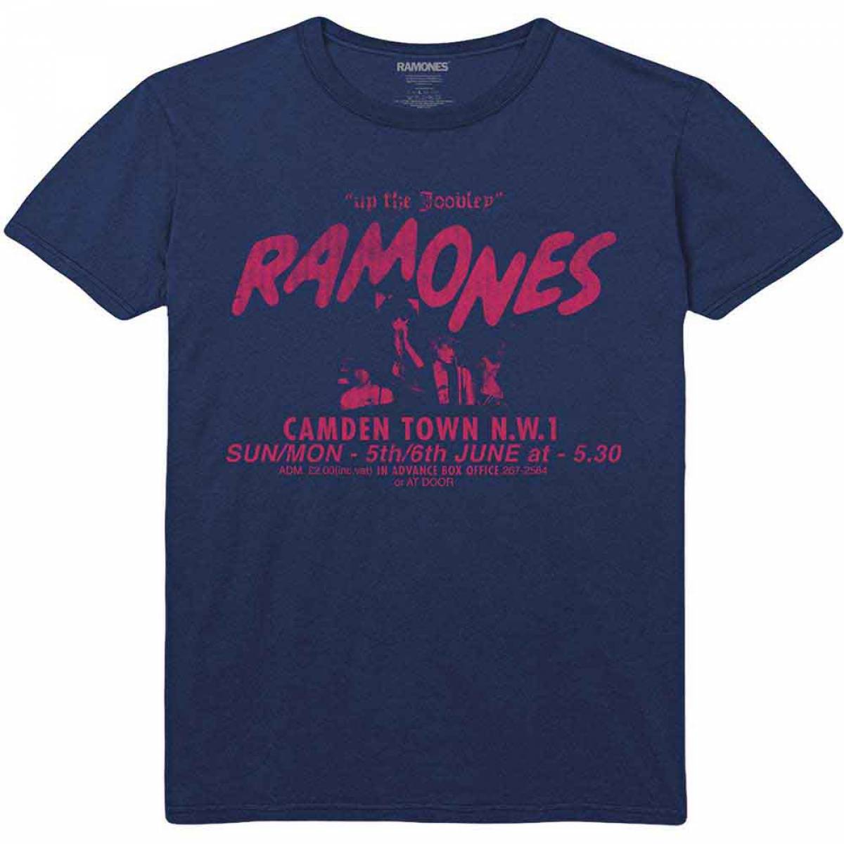 【予約商品】RAMONES バンドTシャツ ユニセックス: Roundhouse (Navy Blue) - NAVY BLUE