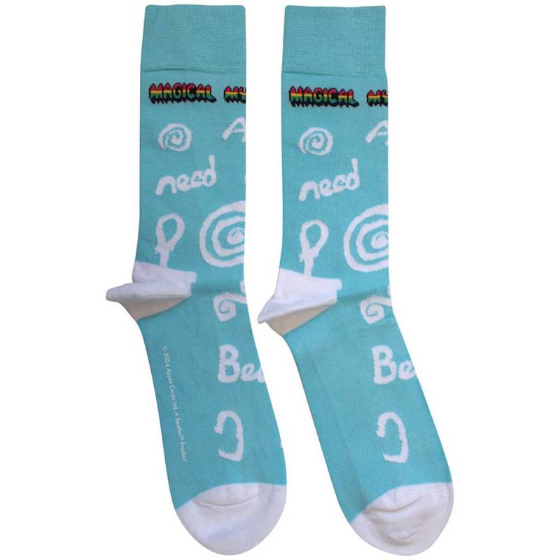【予約商品】THE BEATLES Unisex Ankle Socks: Magical Mystery Tour All You Need Is Love (Light Blue)