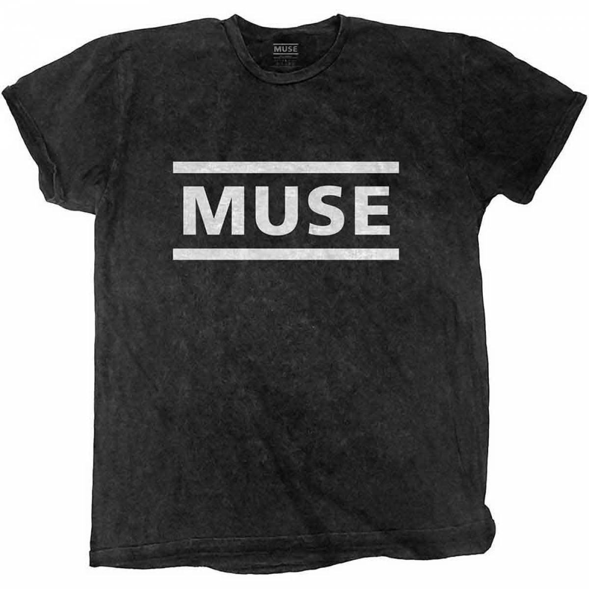 【予約商品】MUSE バンドTシャツ ユニセックス: Logo (Black) (Wash Collection) - BLACK