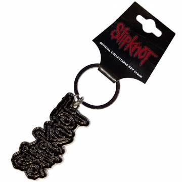 【予約商品】SLIPKNOT Keychain: Black Logo Black Border