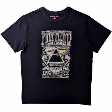【予約商品】PINK FLOYD バンドTシャツ ユニセックス: Carnegie Hall Poster (Black) - BLACK