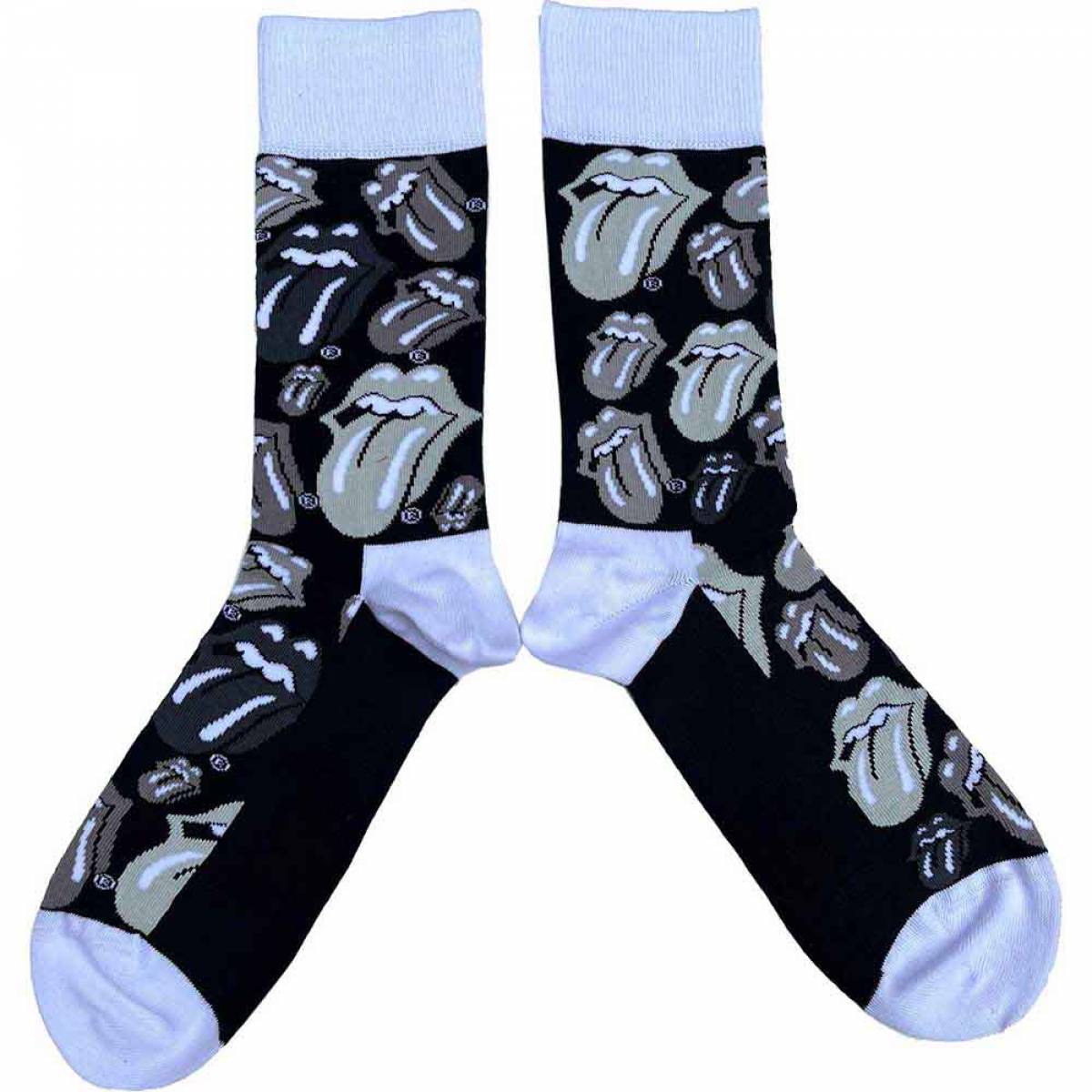 【予約商品】THE ROLLING STONES Unisex Ankle Socks: Classic Tongues (Black) (UK Size 7 - 11) - BLACK