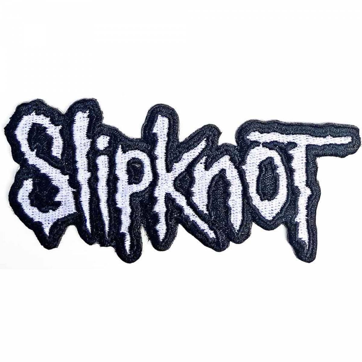 【予約商品】SLIPKNOT Woven Patch: Cut-Out Logo Black Border (Standard)