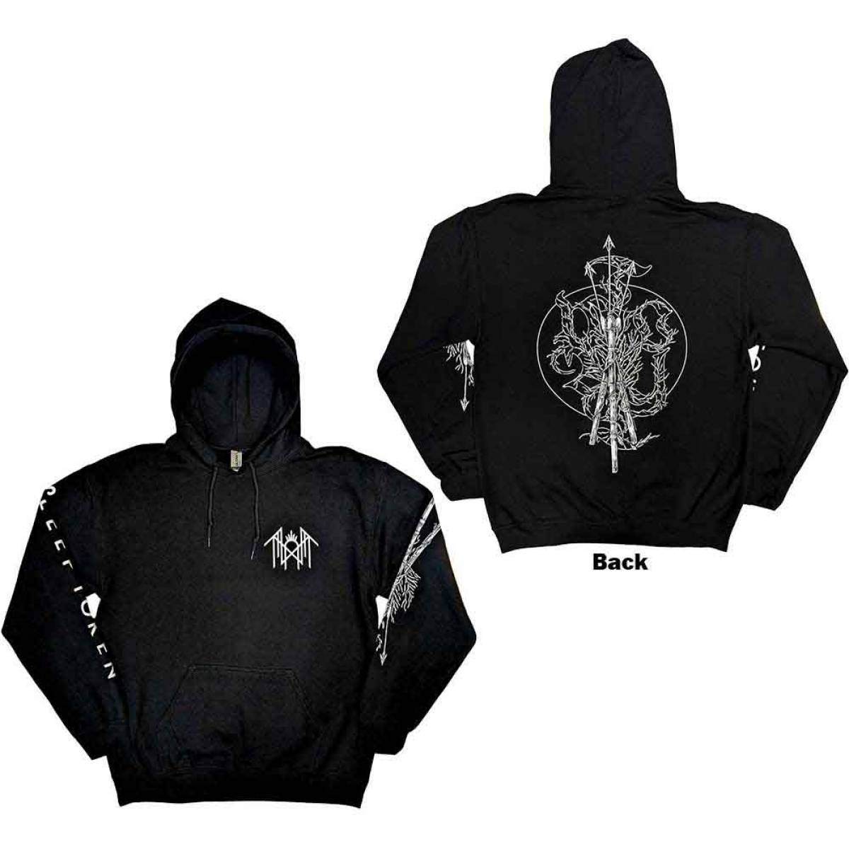 【予約商品】SLEEP TOKEN Unisex Pullover Hoodie: Trinity (Black) (Back Print & Sleeve Print) - BLACK
