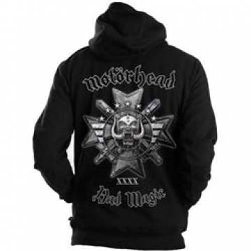 【予約商品】MOTORHEAD Unisex Zipped Hoodie: Bad Magic (Black) (Back Print) (Small) - BLACK