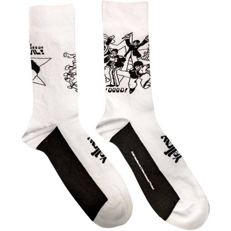 【予約商品】THE BEATLES Unisex Ankle Socks: Good v Evil (White) (UK Size 7 - 11)