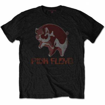 【予約商品】PINK FLOYD バンドTシャツ ユニセックス: Ethnic Pig (Black) - BLACK