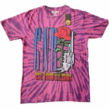 【予約商品】GUNS N' ROSES バンドTシャツ ユニセックス: UYI Pistol (Purple) (Wash Collection) - PURPLE
