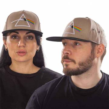 【予約商品】PINK FLOYD Unisex Snapback Cap: Dark Side of the Moon Prism (Black & Sand) - BLACK & SAND