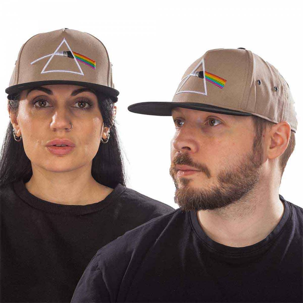【予約商品】PINK FLOYD Unisex Snapback Cap: Dark Side of the Moon Prism (Black & Sand) - BLACK & SAND
