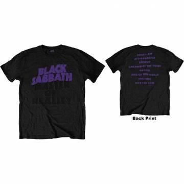 【予約商品】BLACK SABBATH バンドTシャツ ユニセックス: Masters of Reality Album (Back Print) - BLACK