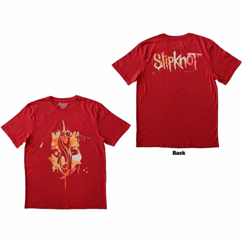 【予約商品】SLIPKNOT バンドTシャツ ユニセックス: The End, So Far Tribal-S (Red) (Back Print)