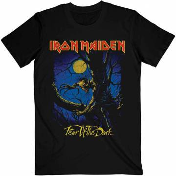 【予約商品】IRON MAIDEN バンドTシャツ ユニセックス: Fear of the Dark Moonlight - BLACK