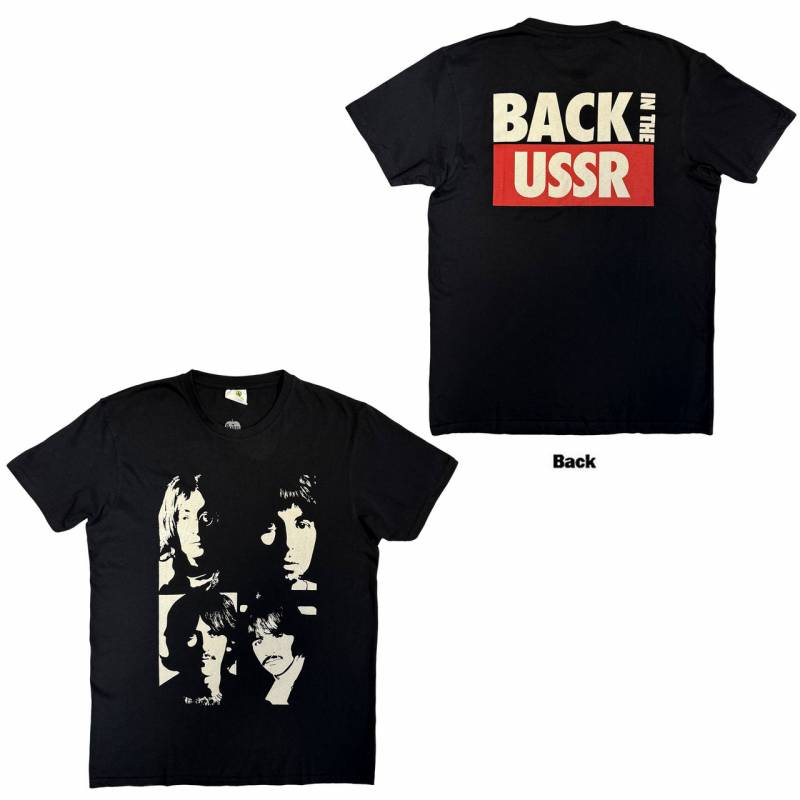 【予約商品】THE BEATLES バンドTシャツ ユニセックス: Back In The USSR (Black) (Back Print)