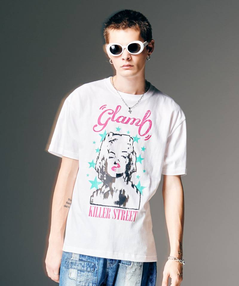 【予約商品】glamb(グラム)Killer Street T-Shirt / キラーストリートTシャツ - White
