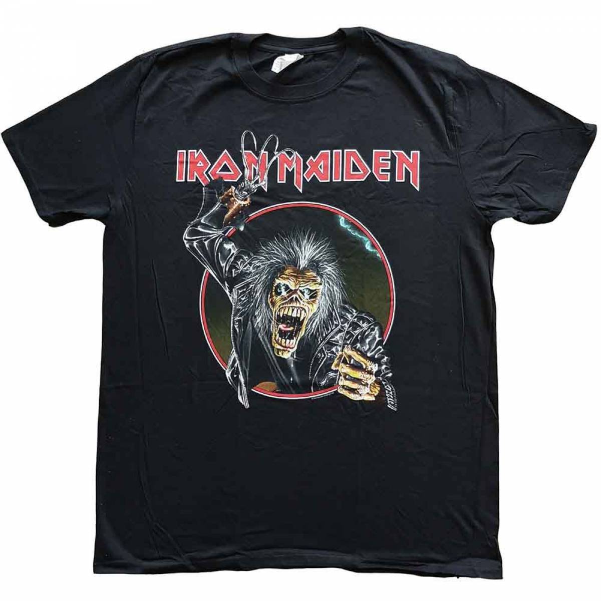 【予約商品】IRON MAIDEN バンドTシャツ ユニセックス: Eddie Hook - BLACK