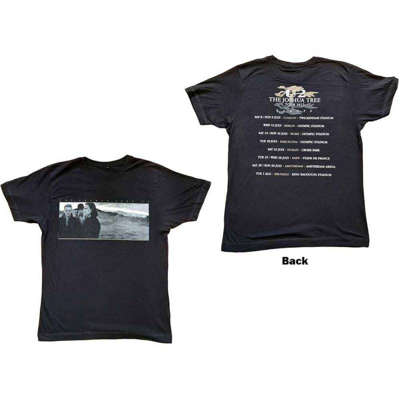 【予約商品】U2 バンドTシャツ ユニセックス: Joshua Tree Photo (Black) (Back Print & Ex-Tour)