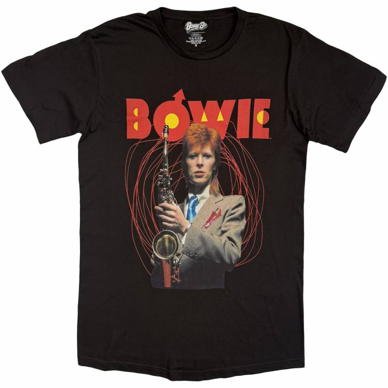 【予約商品】DAVID BOWIE バンドTシャツ ユニセックス: Saxophone (Black)