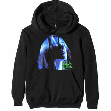 【予約商品】BILLIE EILISH Unisex Pullover Hoodie: Neon Shadow Blue (Black) - BLACK