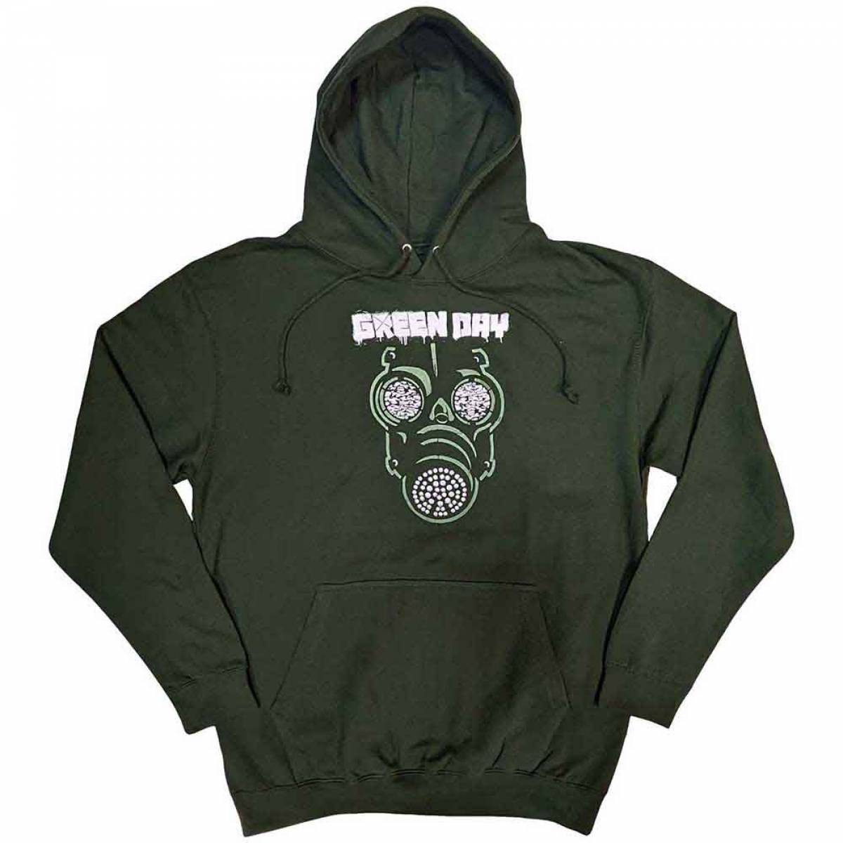 GREEN DAY Unisex Pullover Hoodie: Green Mask - GREEN