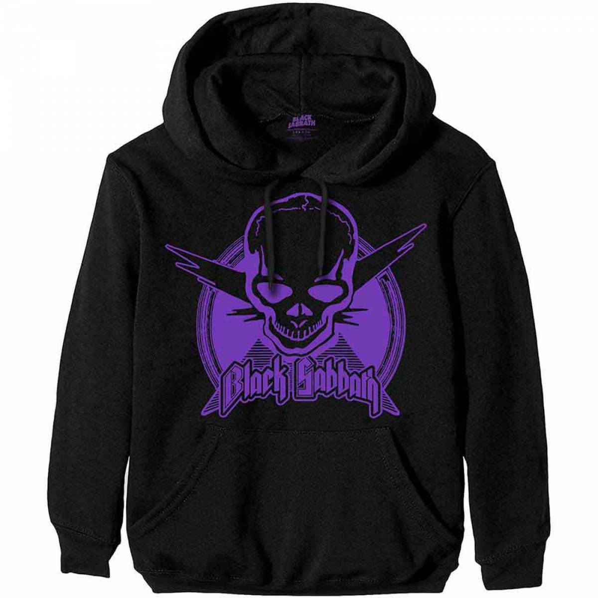 【予約商品】BLACK SABBATH Unisex Pullover Hoodie: Aviation Skull - BLACK