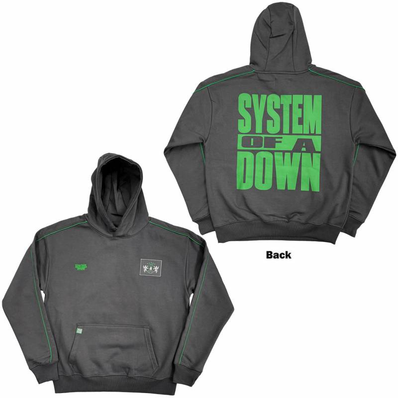 【予約商品】SYSTEM OF A DOWN Unisex Pullover Hoodie: Warsaw Event Tour '26 (Grey) (Back Print & Ex-Tour)