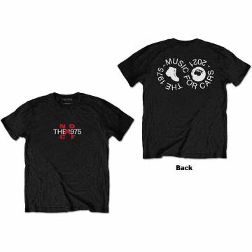 【予約商品】THE 1975 バンドTシャツ ユニセックス: Music For Cars (Back Print) - BLACK