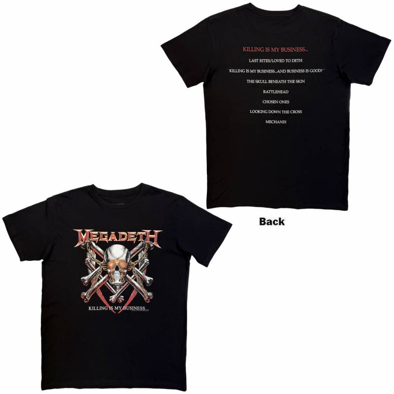 【予約商品】MEGADETH バンドTシャツ ユニセックス: Killing Biz (Black) (Back Print)