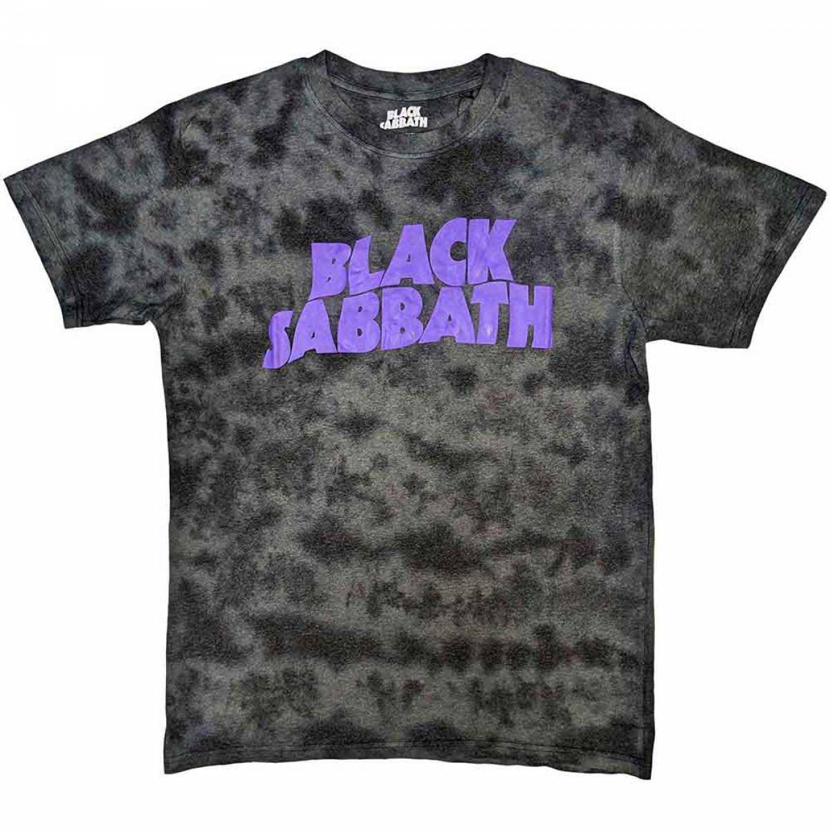 【予約商品】BLACK SABBATH バンドTシャツ ユニセックス: Wavy Logo (Wash Collection) - BLACK