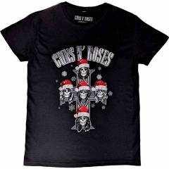 【予約商品】GUNS N' ROSES バンドTシャツ ユニセックス: Appetite Christmas (Black)