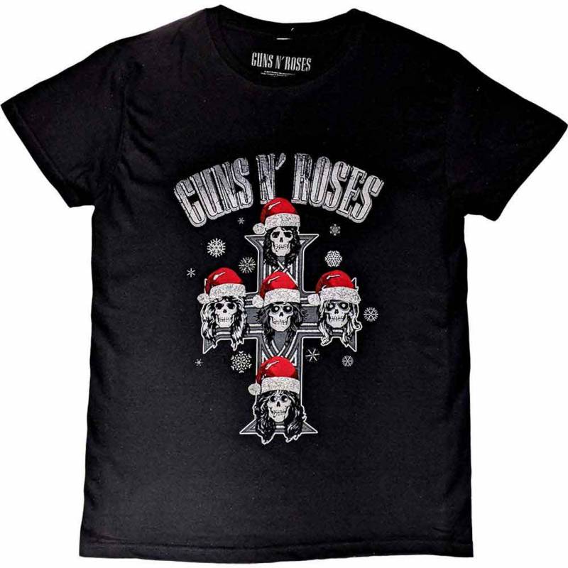 【予約商品】GUNS N' ROSES バンドTシャツ ユニセックス: Appetite Christmas (Black)