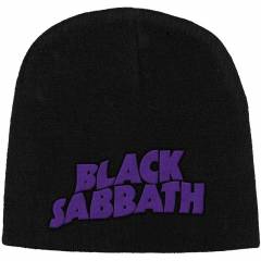 【予約商品】BLACK SABBATH Unisex Beanie Hat: Purple Logo (Black)