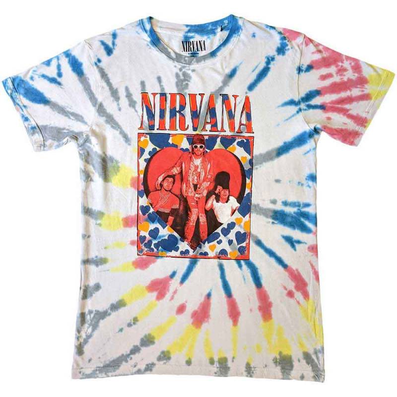 【予約商品】NIRVANA バンドTシャツ ユニセックス: Heart (White) (Wash Collection)