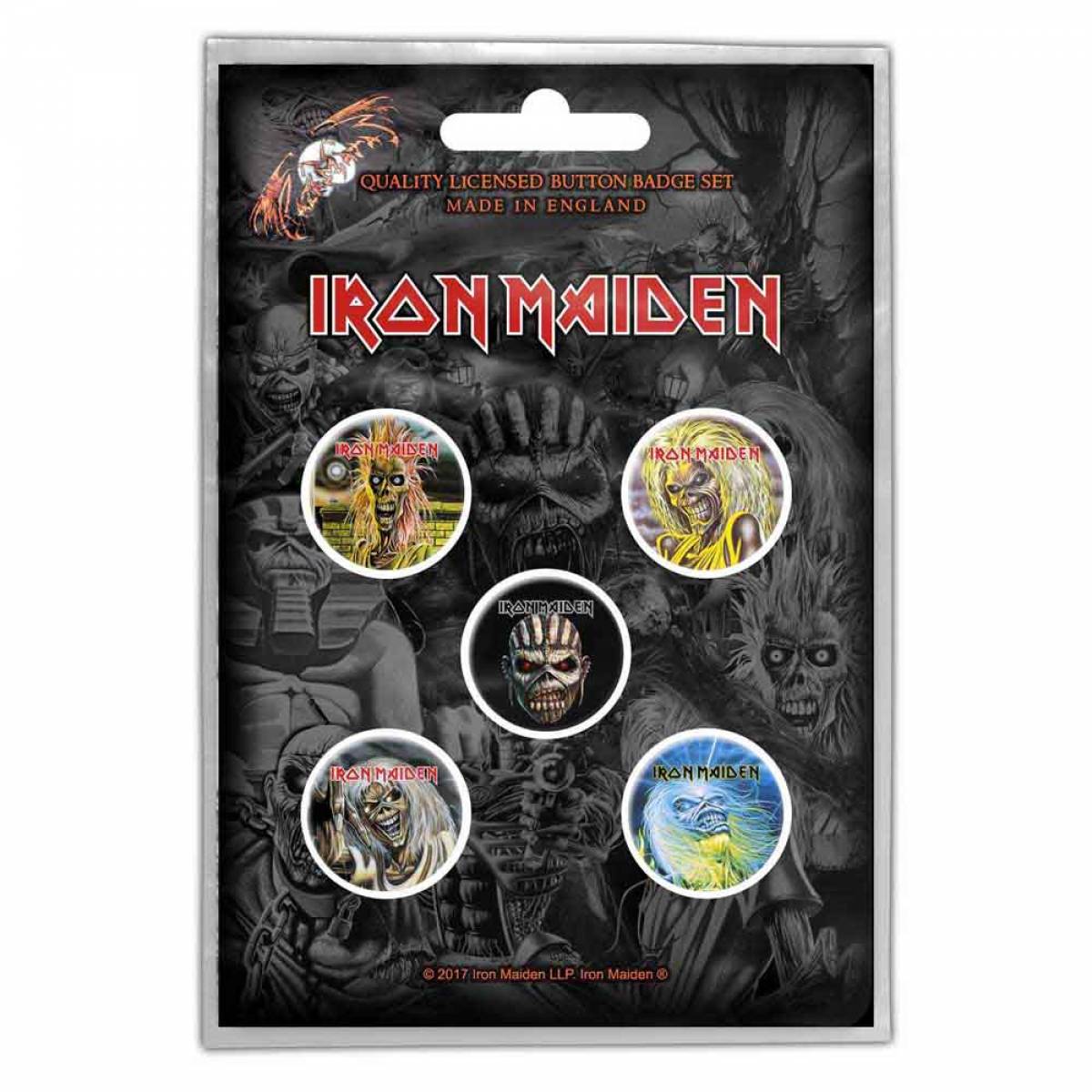 【予約商品】IRON MAIDEN Button Badge Pack: The Faces of Eddie