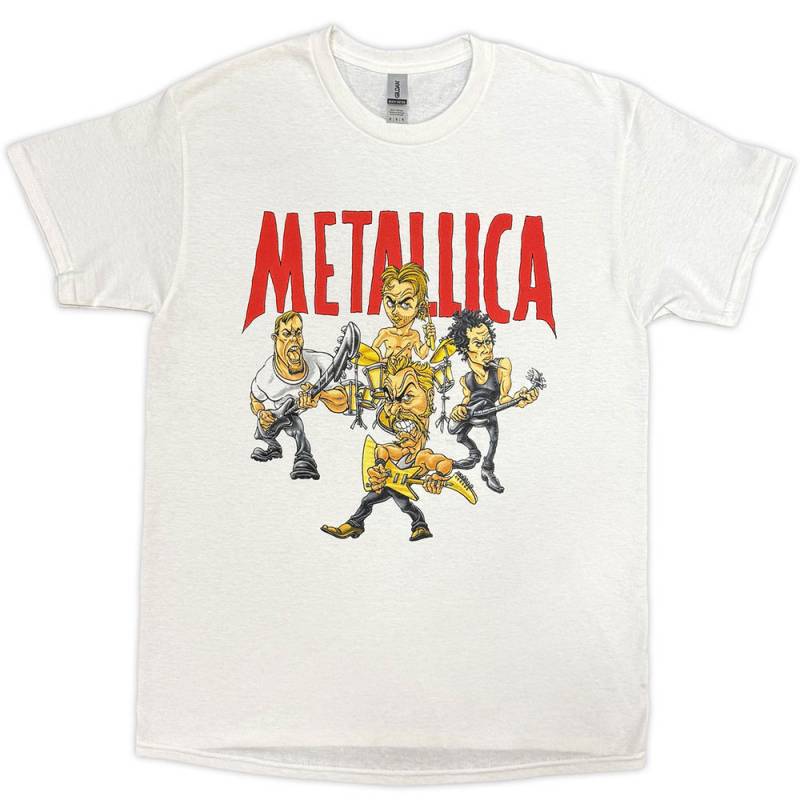 【予約商品】METALLICA Uni バンドTシャツ: Load Chavez Cartoon (White) - WHITE
