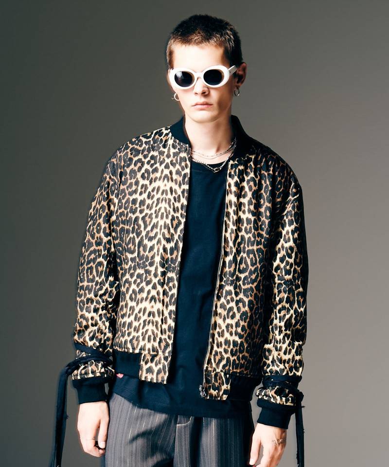 【予約商品】glamb(グラム) Blow Reversible Bomber Jacket / ブロウリバーシブルボンバージャケット - Leopard
