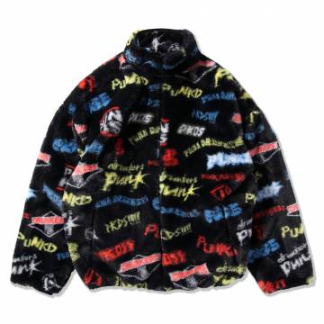 PUNK DRUNKERS (パンクドランカーズ)PDSロゴ総柄ファーJKT PUNK DRUNKERS (パンクドランカーズ)PDSロゴ総柄ファーJKT