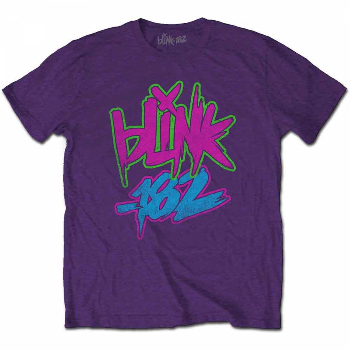 【予約商品】BLINK-182 ユニセックスTシャツ: Neon Logo - Purple
