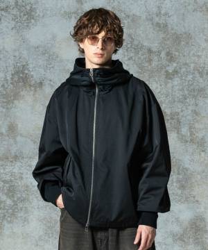 【予約商品】glamb(グラム)GB0325/JKT09 : Drape High Neck Jacket / ドレープハイネックジャケット - Black