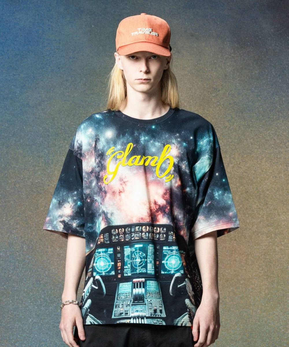 glamb(グラム)GB0225/CS01 : Cosmic Print T-Shirt / コズミックプリントＴシャツ - Black