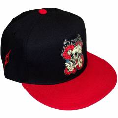 【予約商品】METALLICA Unisex Snapback Cap: The Shortest Straw Red Eyes (Black & Red)