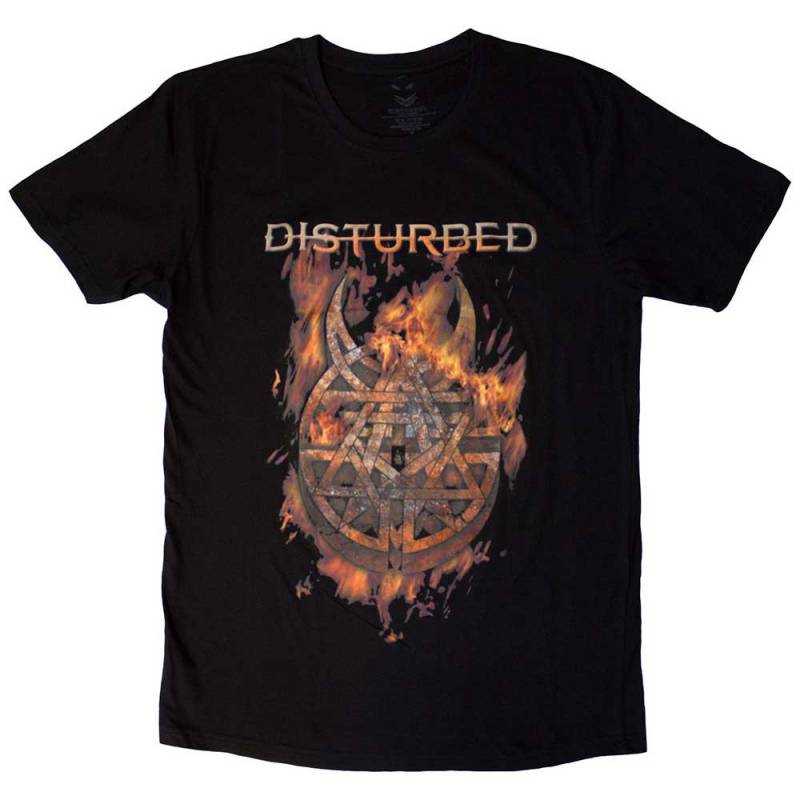 【予約商品】DISTURBED バンドTシャツ ユニセックス: Burning Belief (Black)