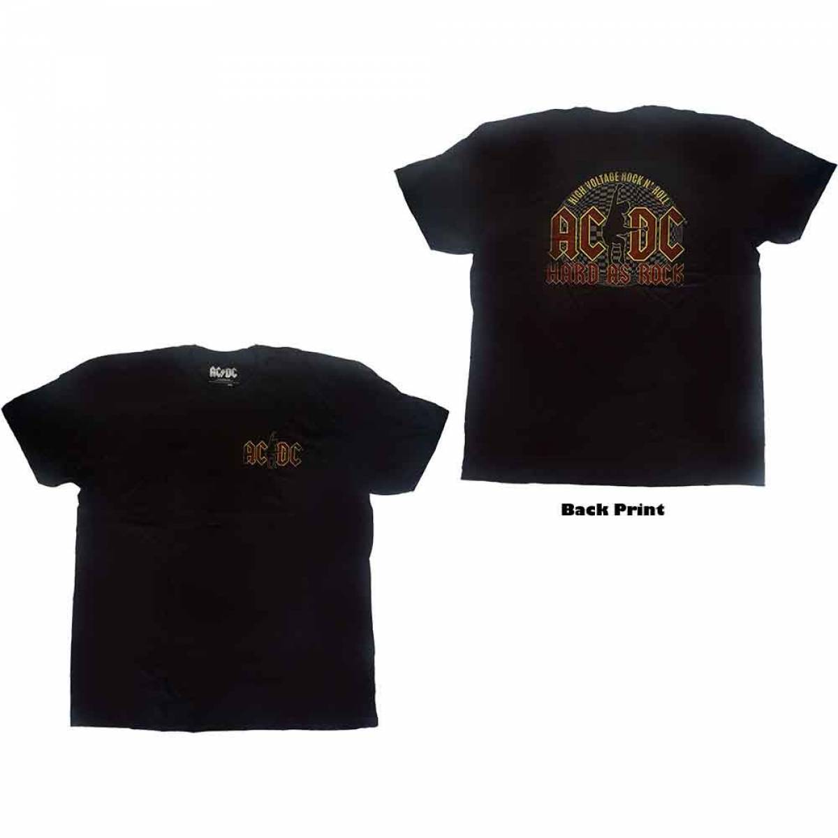【予約商品】AC/DC ユニセックスTシャツ: Hard As Rock (Back Print)