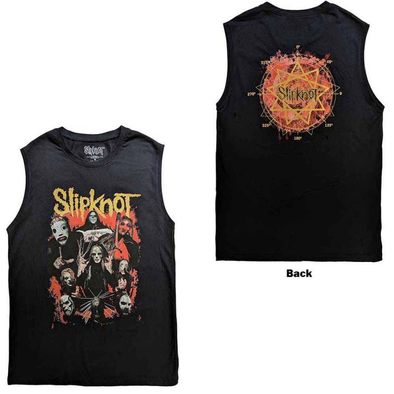 【予約商品】SLIPKNOT Unisex Tank バンドTシャツ: Come Play Dying (Black) (Back Print) - BLACK