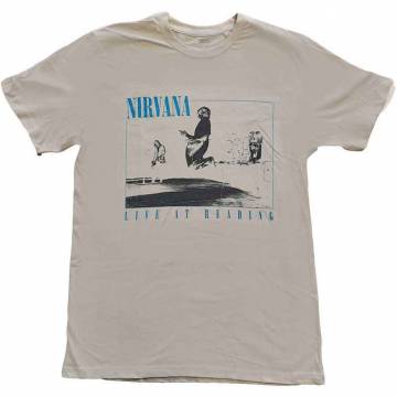 【予約商品】NIRVANA バンドTシャツ ユニセックス: Live at Reading (Sand) - SAND