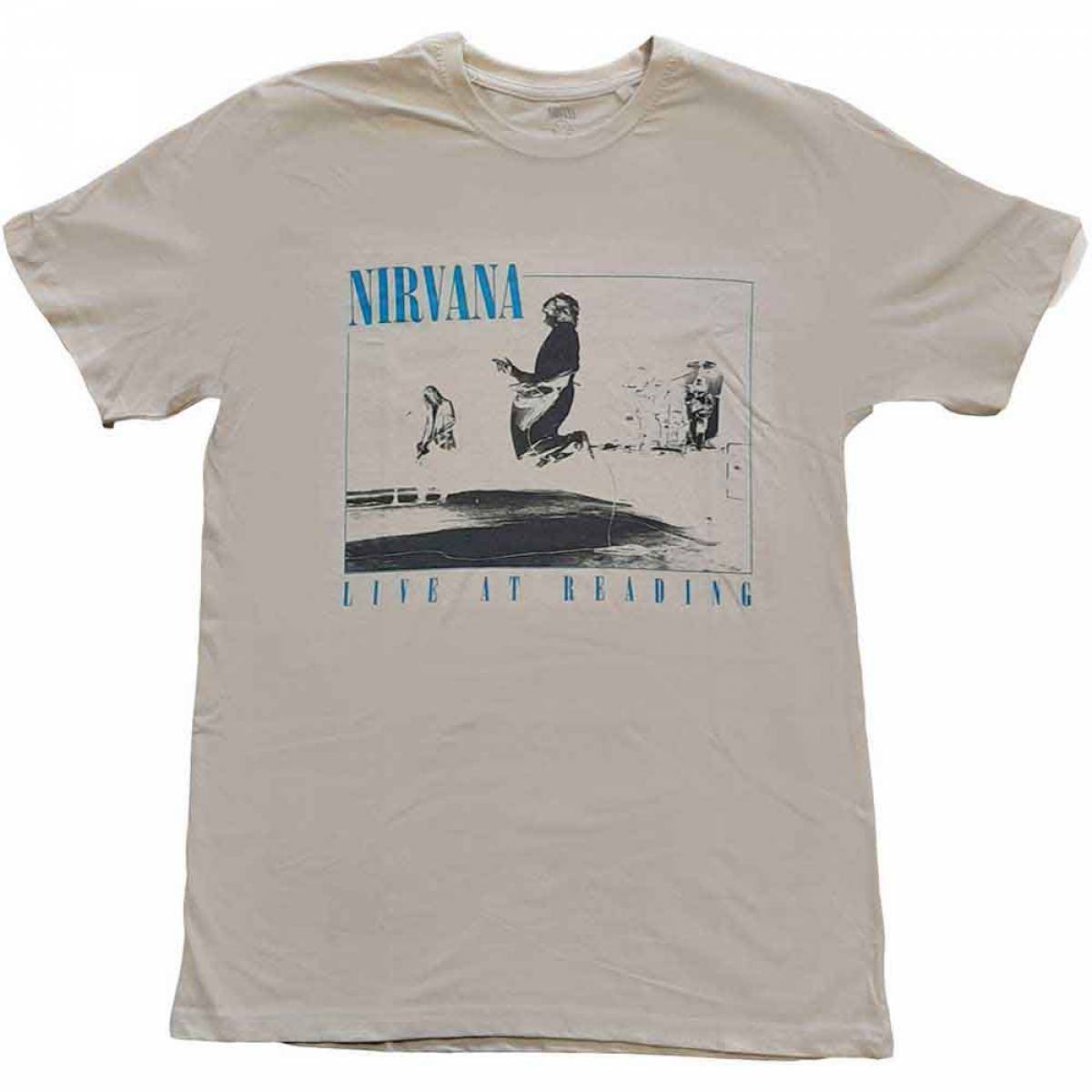 【予約商品】NIRVANA バンドTシャツ ユニセックス: Live at Reading (Sand) - SAND