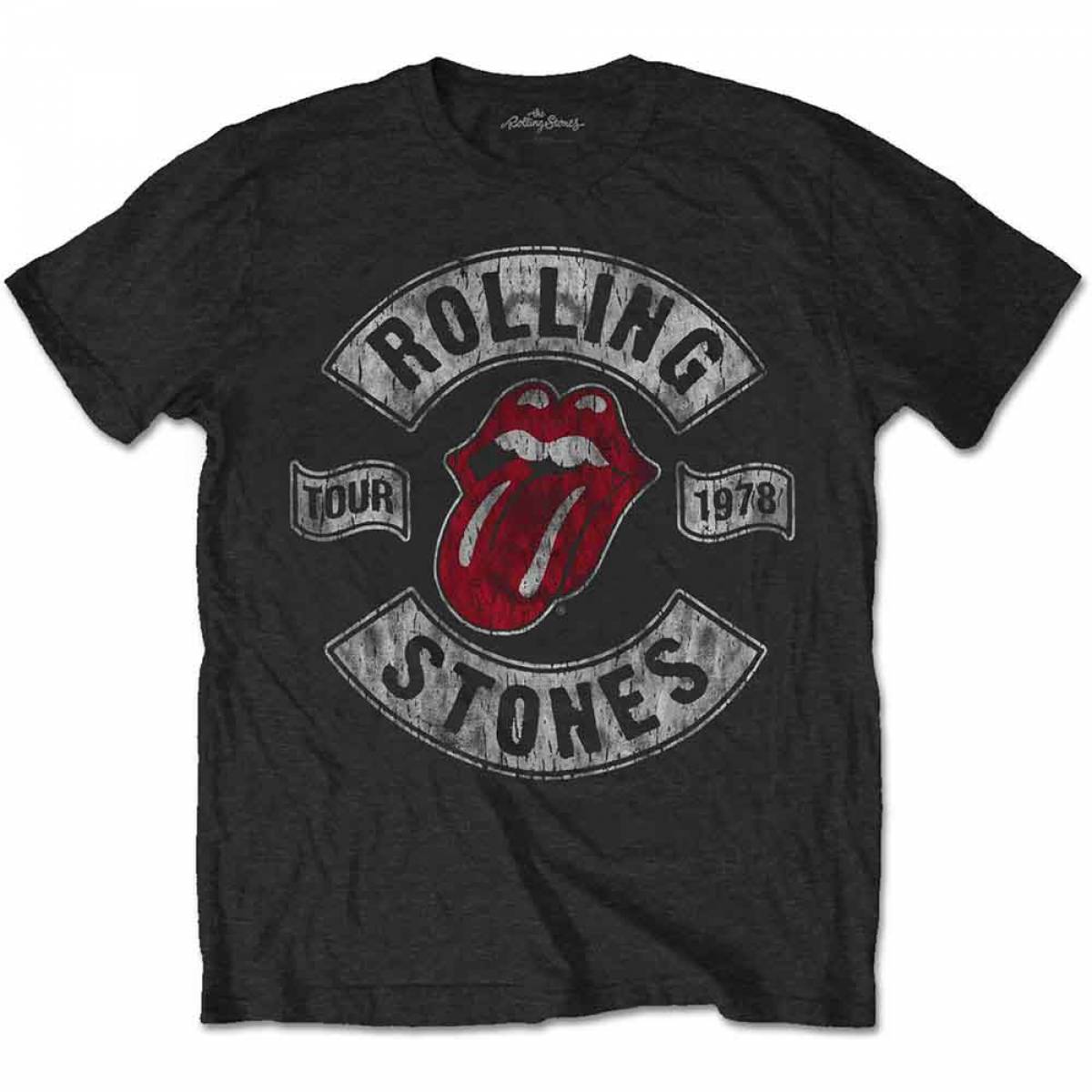 【予約商品】THE ROLLING STONES バンドTシャツ ユニセックス: US Tour 1978 (Back Print) - BLACK