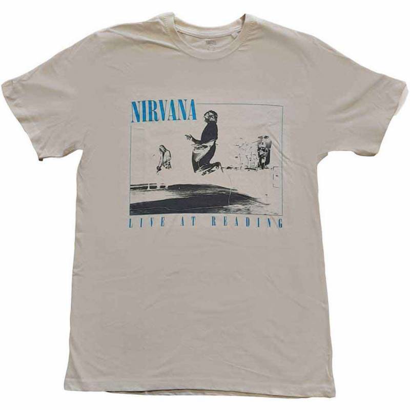 【予約商品】NIRVANA バンドTシャツ ユニセックス: Live at Reading (Sand)