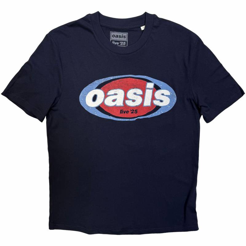 【予約商品】OASIS バンドTシャツ ユニセックス: Elliptical Logo (Navy Blue) (Ex-Tour)